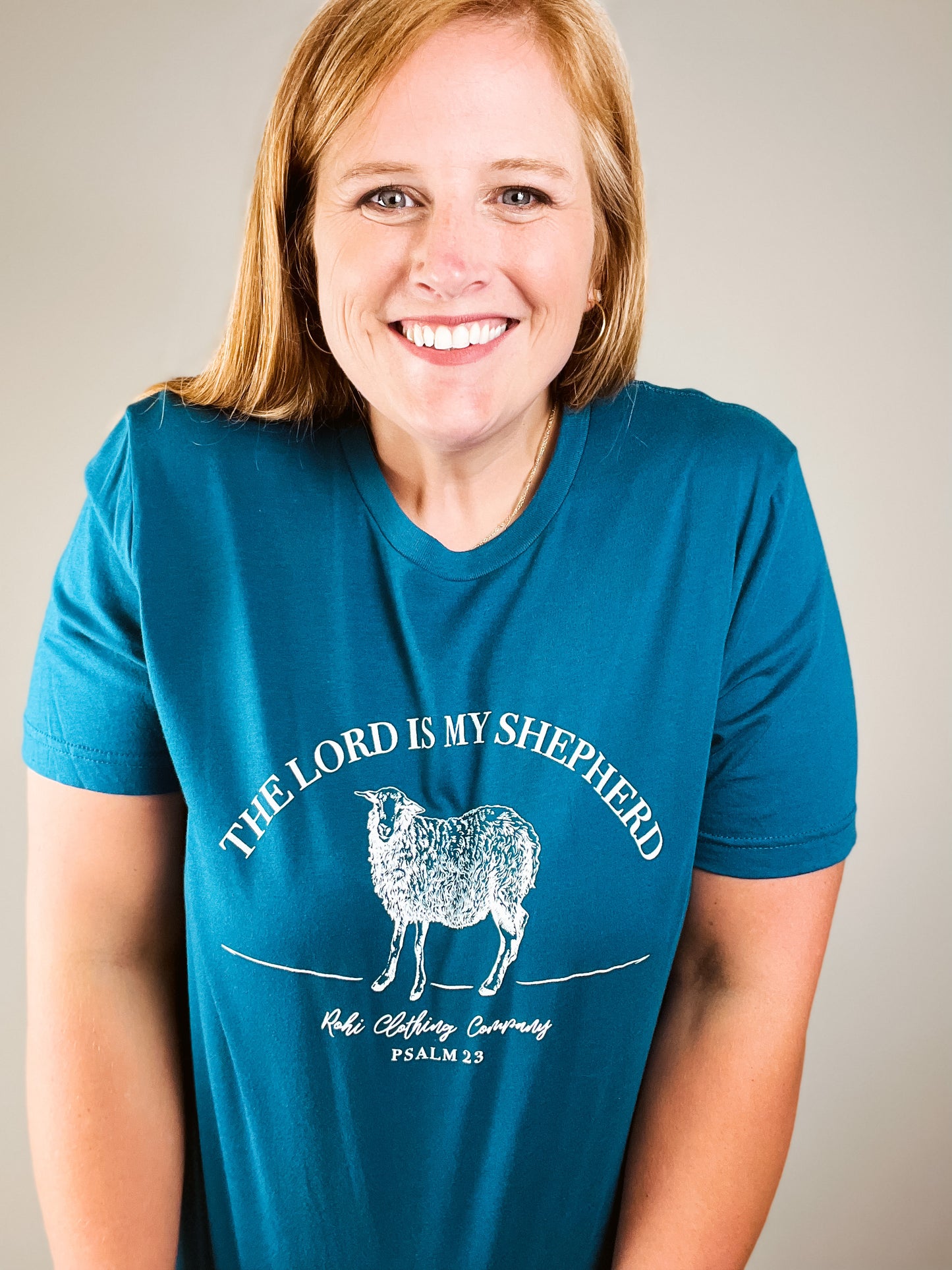 The Lord is My Shepherd Tee In Teal