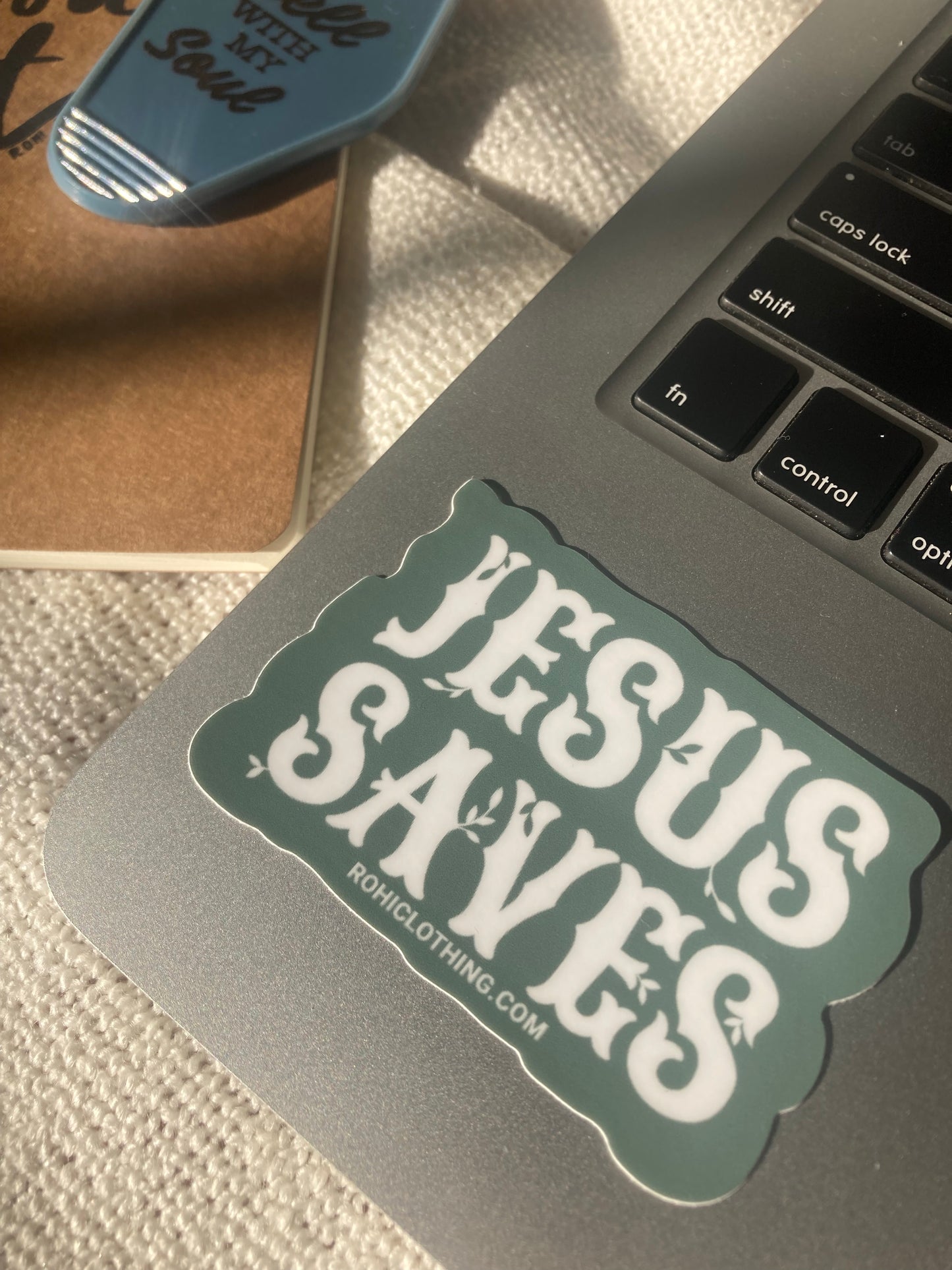 “JESUS SAVES” sticker
