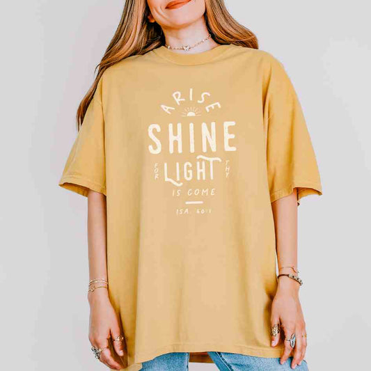 Arise and Shine Comfort Colors Tee in Mustard