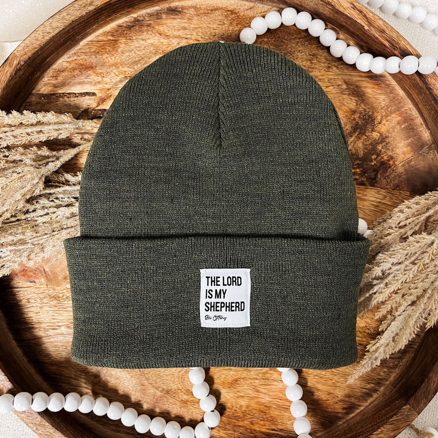 The Lord Is My Shepherd Beanie - Olive