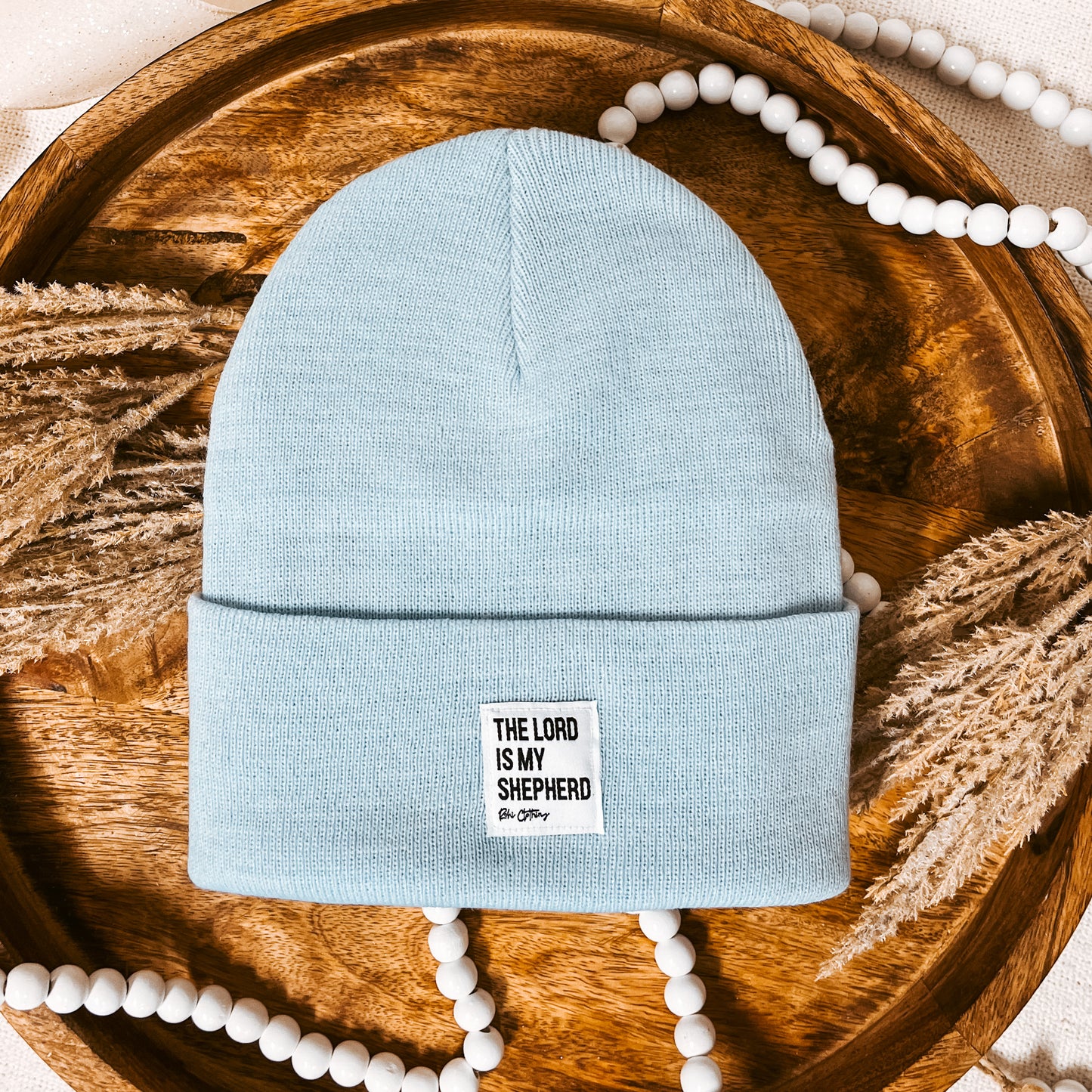 The Lord Is My Shepherd Beanie - Ice Blue