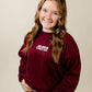 Jesus Loves You Maroon Crewneck