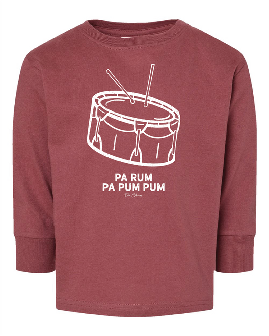 Drummer Boy Youth Christmas Tee - Rogue Red