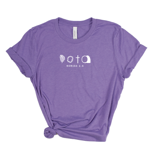 Easter Symbols Tee In Lavender