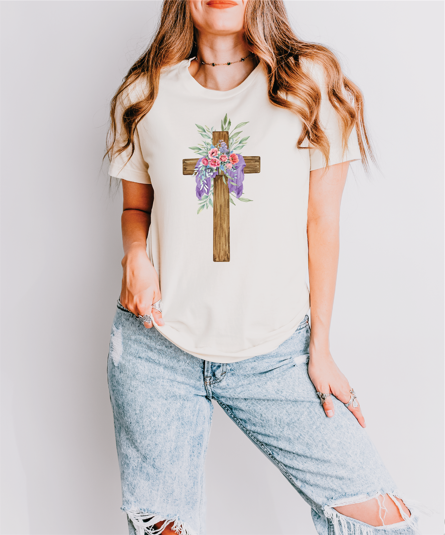 Draped Cross Easter Tee