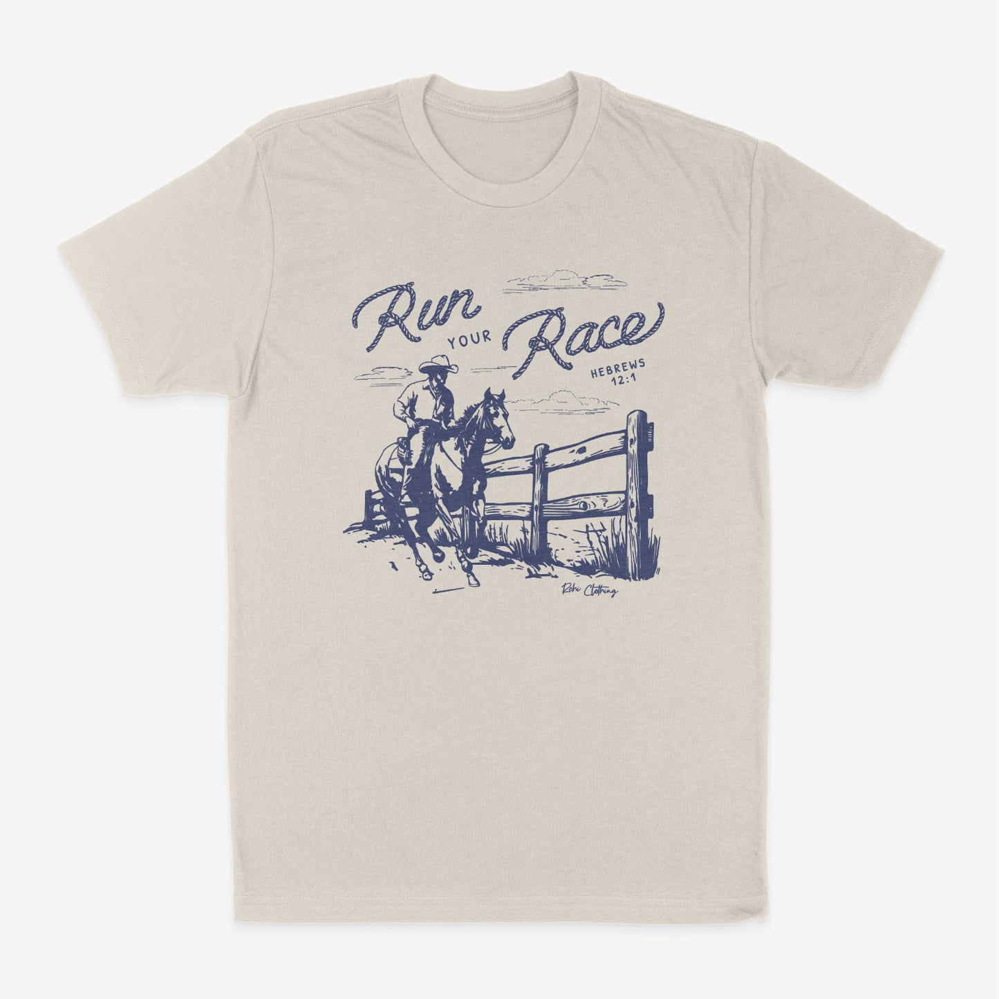 Run Your Race Western Style Faith Based Tee