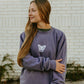 All Things Beautiful Heavyweight Crewneck in Plum