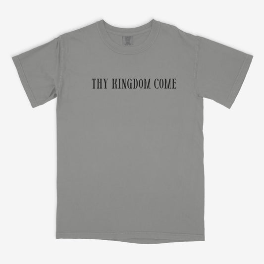 Thy Kingdom Come Christian Graphic Tee in Charcoal