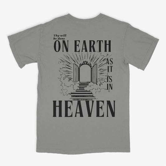 Thy Kingdom Come Christian Graphic Tee in Charcoal