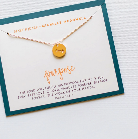 18K Gold Plated "Purpose" Pendant Necklace