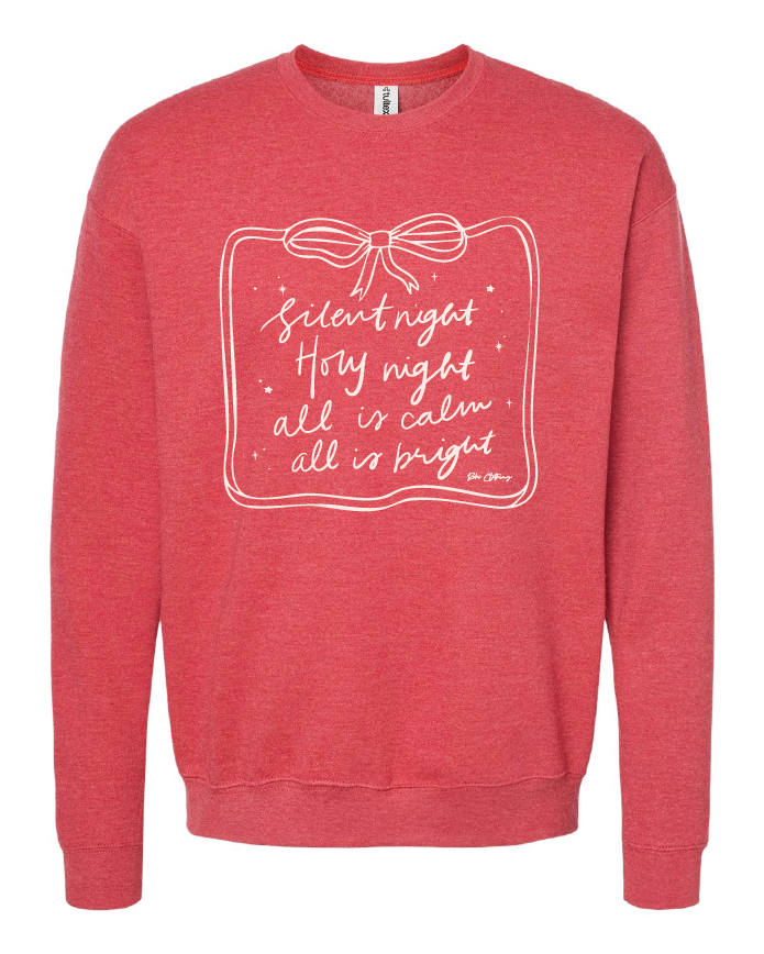 Silent Night Heather Red Crewneck