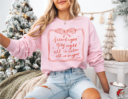 Silent Night Pink Crewneck