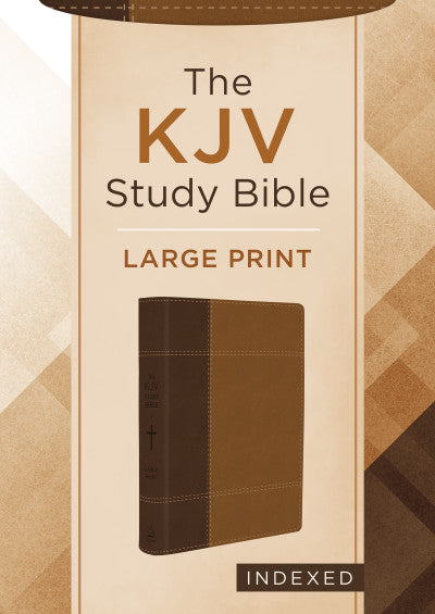 The KJV Study Bible, Large Print (Indexed) [Copper Cross]