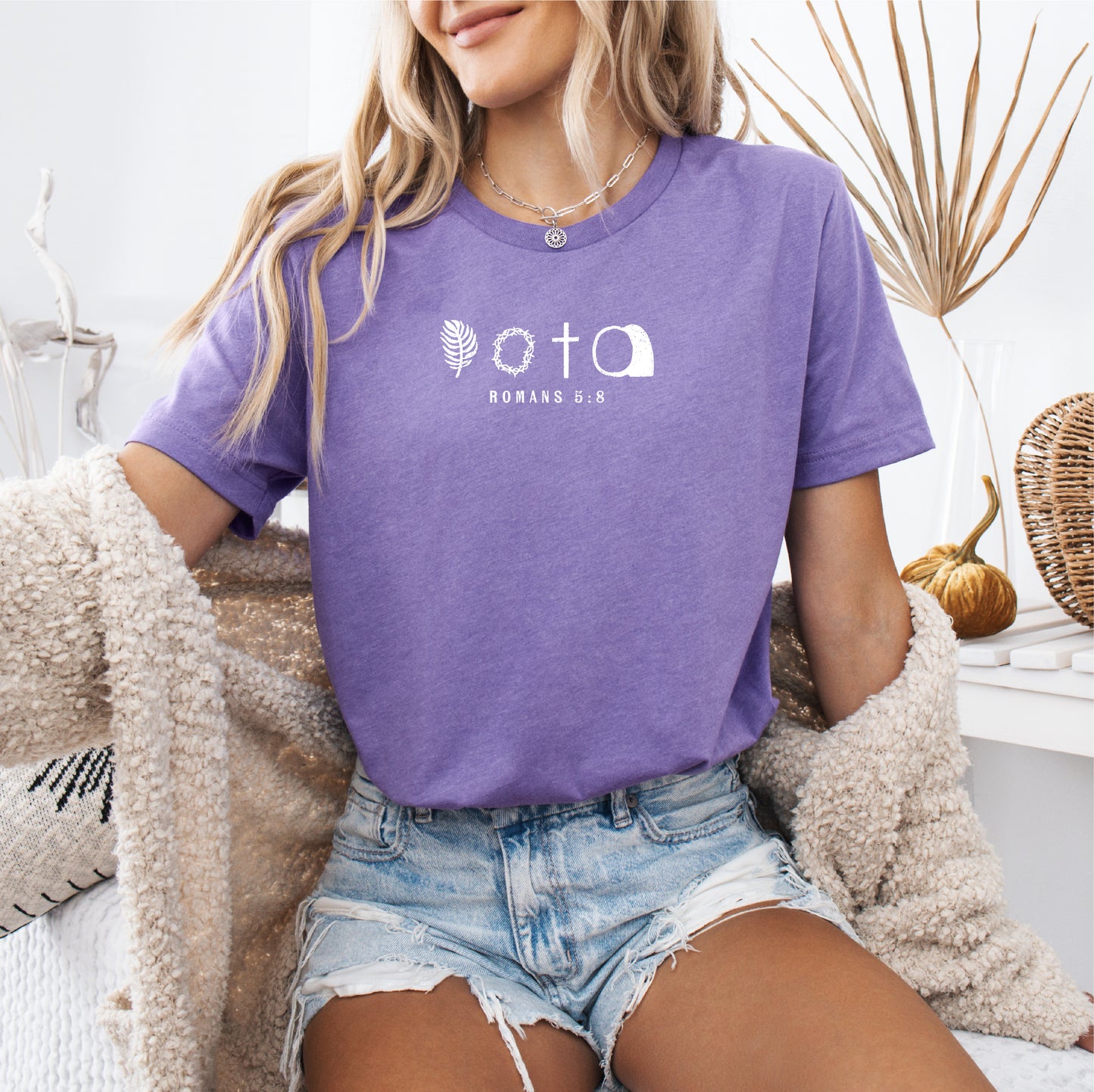 Easter Symbols Tee In Lavender