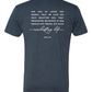 Everlasting Life Script Tee in Heather Denim