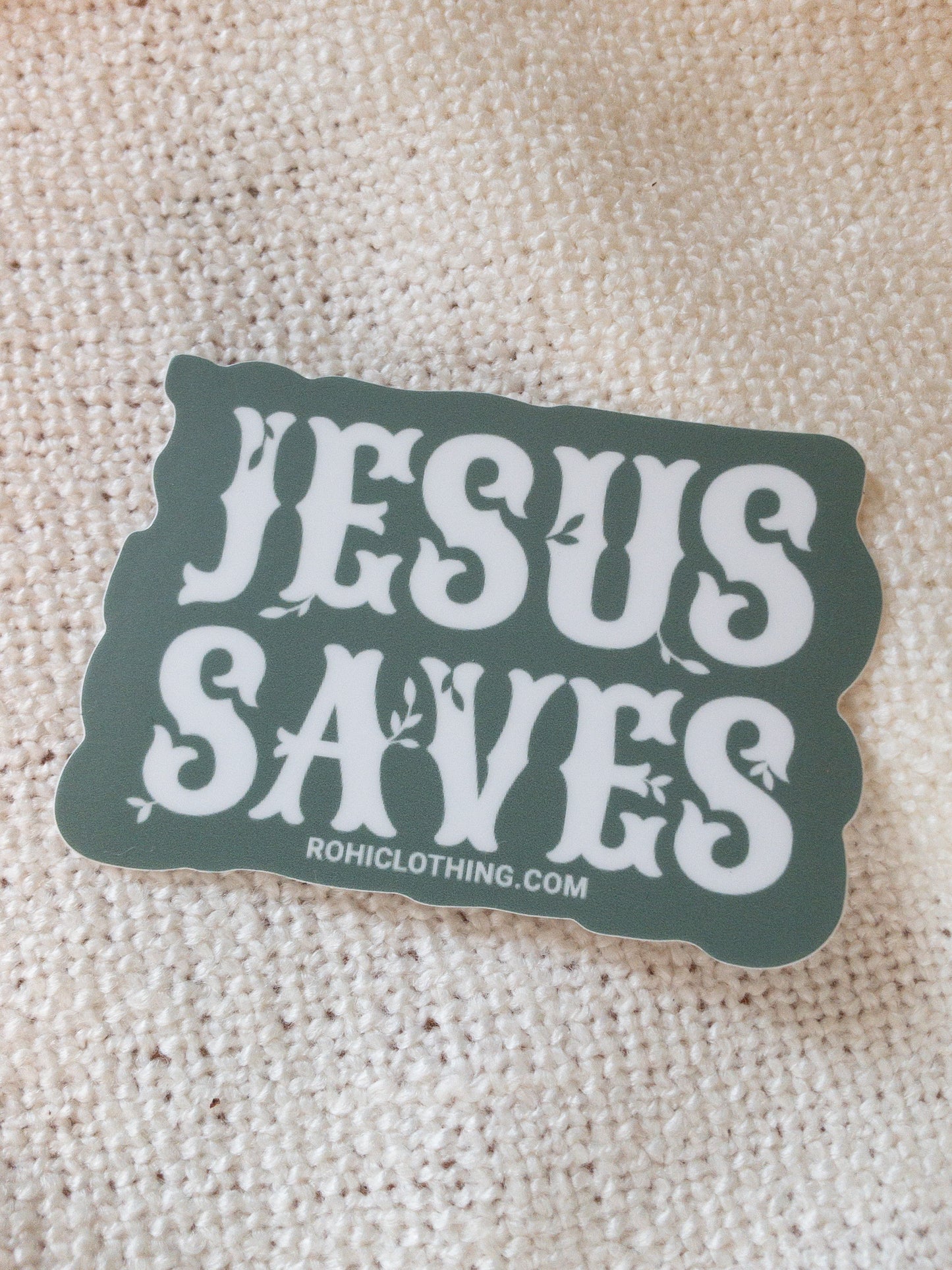 “JESUS SAVES” sticker